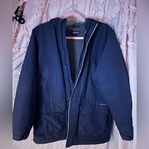 Lands' End Navy blue Lg 14-16 youth parka. Could fit a women’s small.